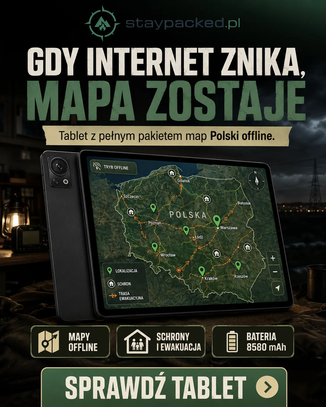 tablet offline mapy