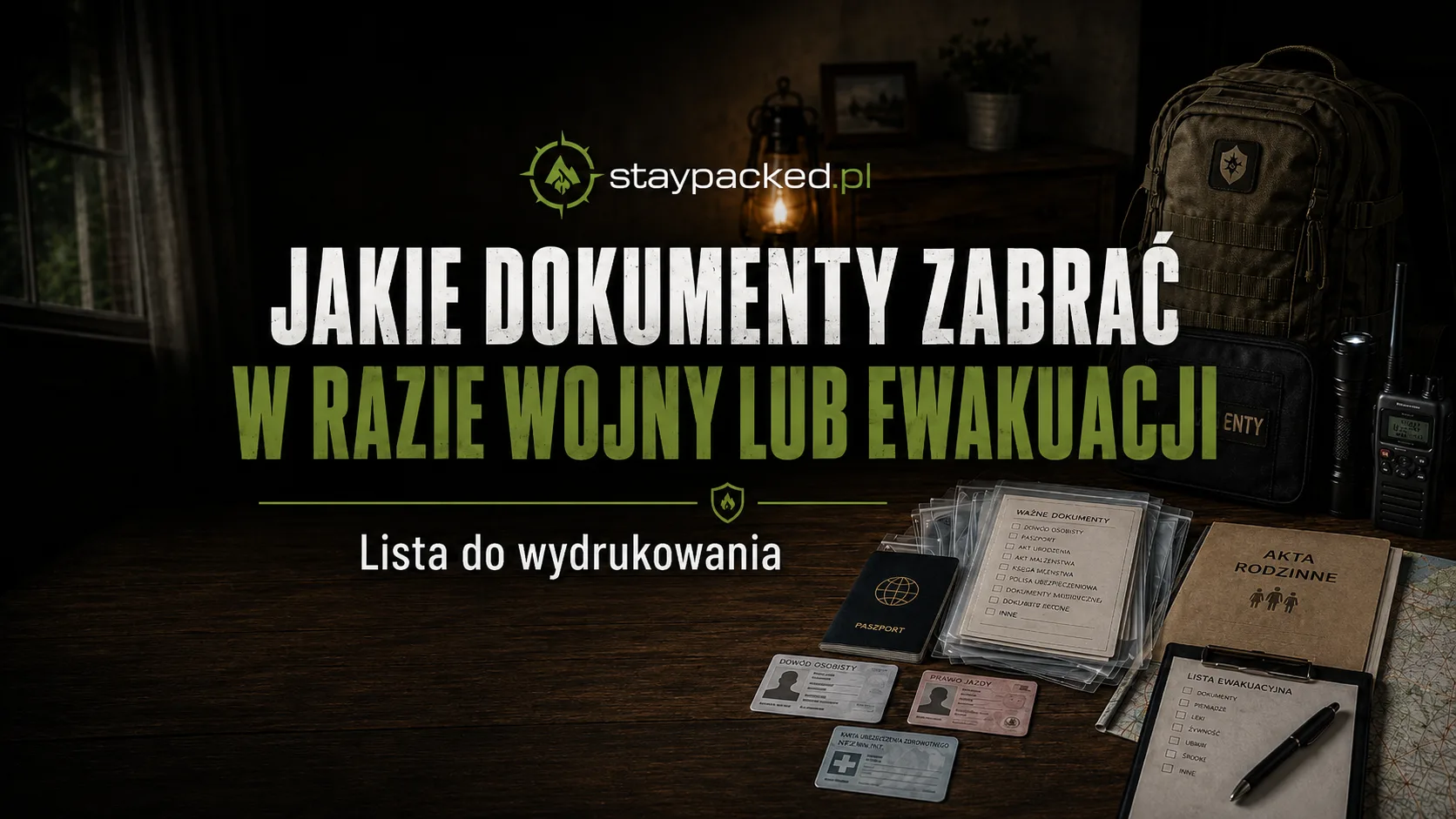jakie dokumenty zabrać w razie wojny lub ewakuacji, lista do wydrukowania
